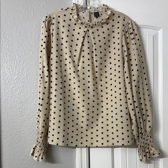 Polka Dot Ruffle Blouse - Picture 1 of 5